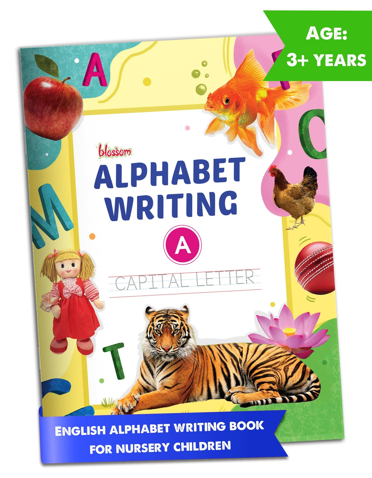 Blossom English Alphabet Writing Book (A) for Kids | Capital Letter Practice and Activities for Nursery Children | 70 Practice Boxes for each Letter [Paperback] Content Team at Target Publication