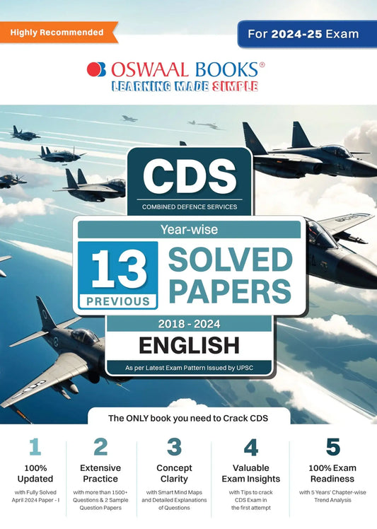 Oba Cds Defence Services 13 Yrs Solved English (2025)