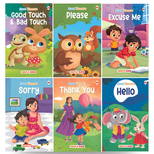 Story Books for Kids - Good Manners (Illustrated) (Set of 6 Books) - Bedtime Stories - Early Learning for Kids - Age 3+ - Read Aloud to Infants, Toddlers