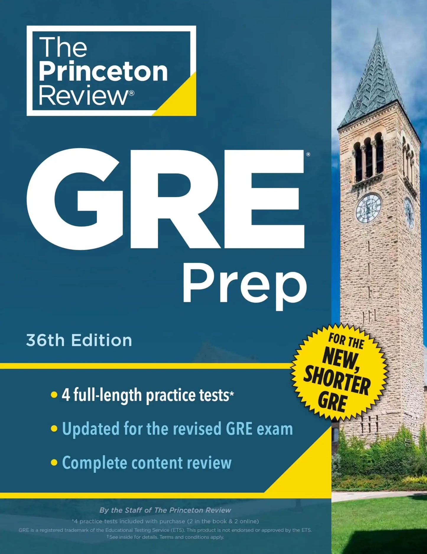 Princeton Review Gre Prep, 36Th Edition: 4 Practice Tests + Review & Techniques + Online Features