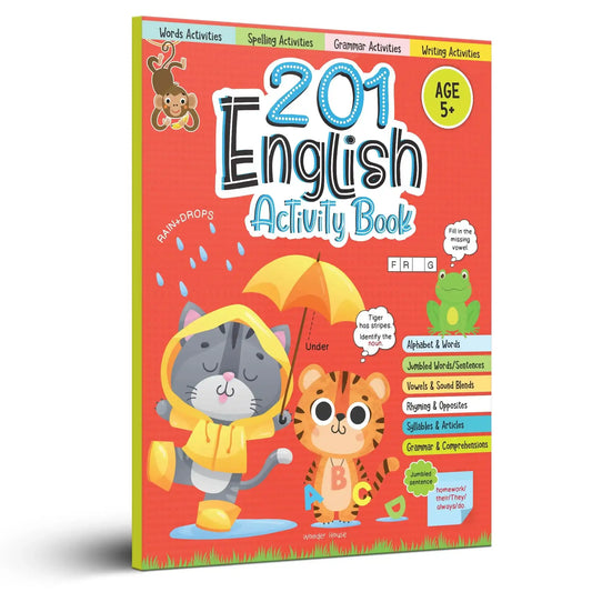 201 English Activity Book - Fun Activities And Grammar Exercises For Children: Alphabet & Words, Rhy