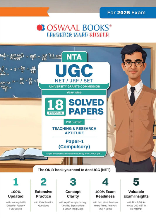 Oba Nta Ugc Net/Jrf/Swt Paper 1 Teaching & Research 18 Yrs Solved Paper (2025)