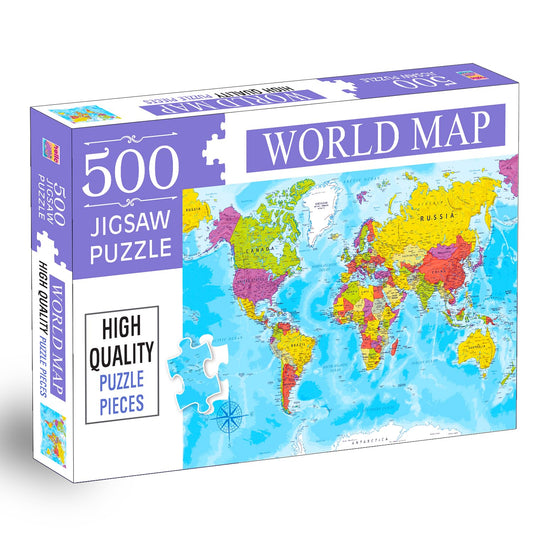 World Map 500 Pieces Jigsaw Puzzle