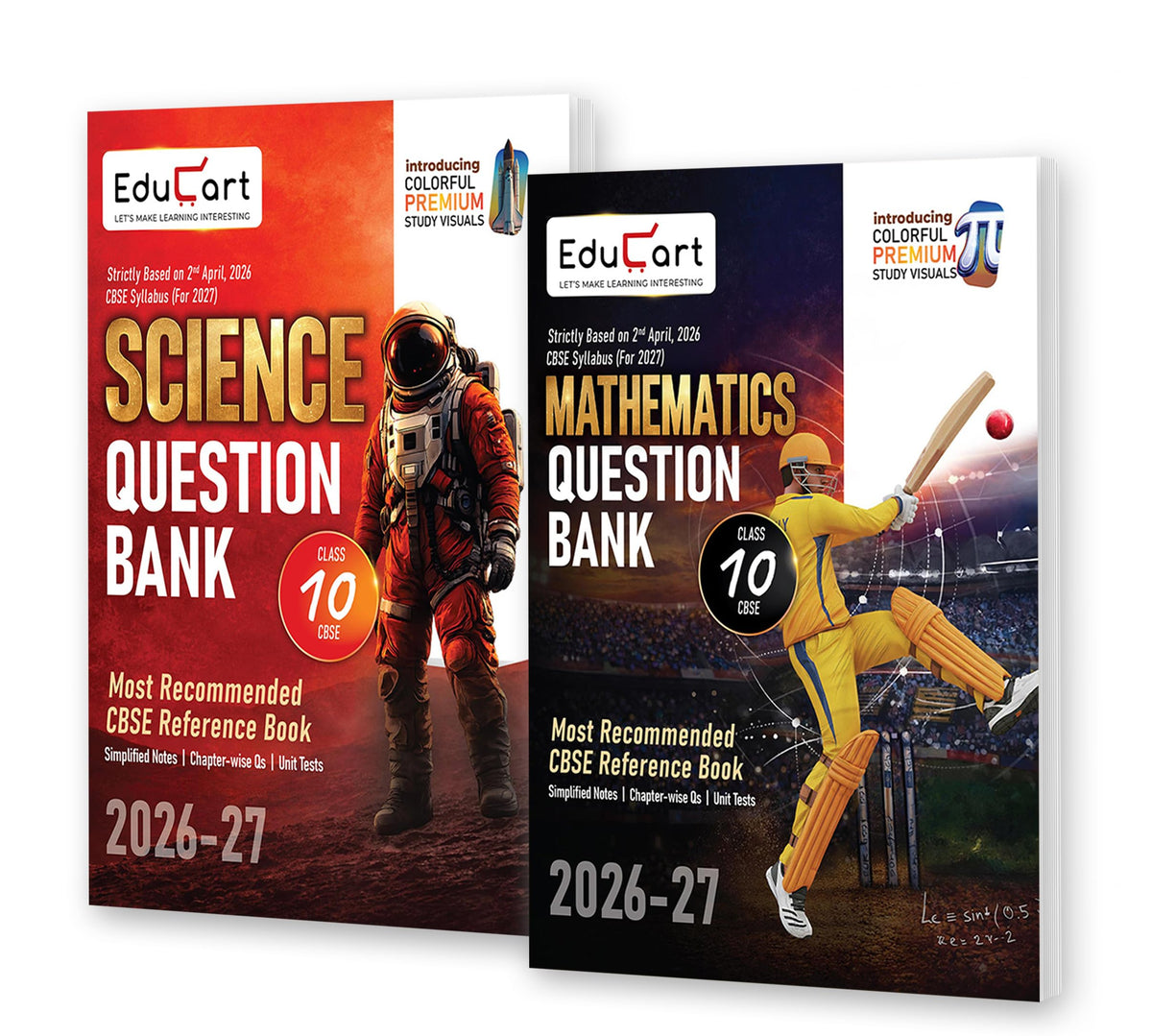 Educart CBSE Class 10 Question Bank 2026-27 (2 Books) - Science & Math