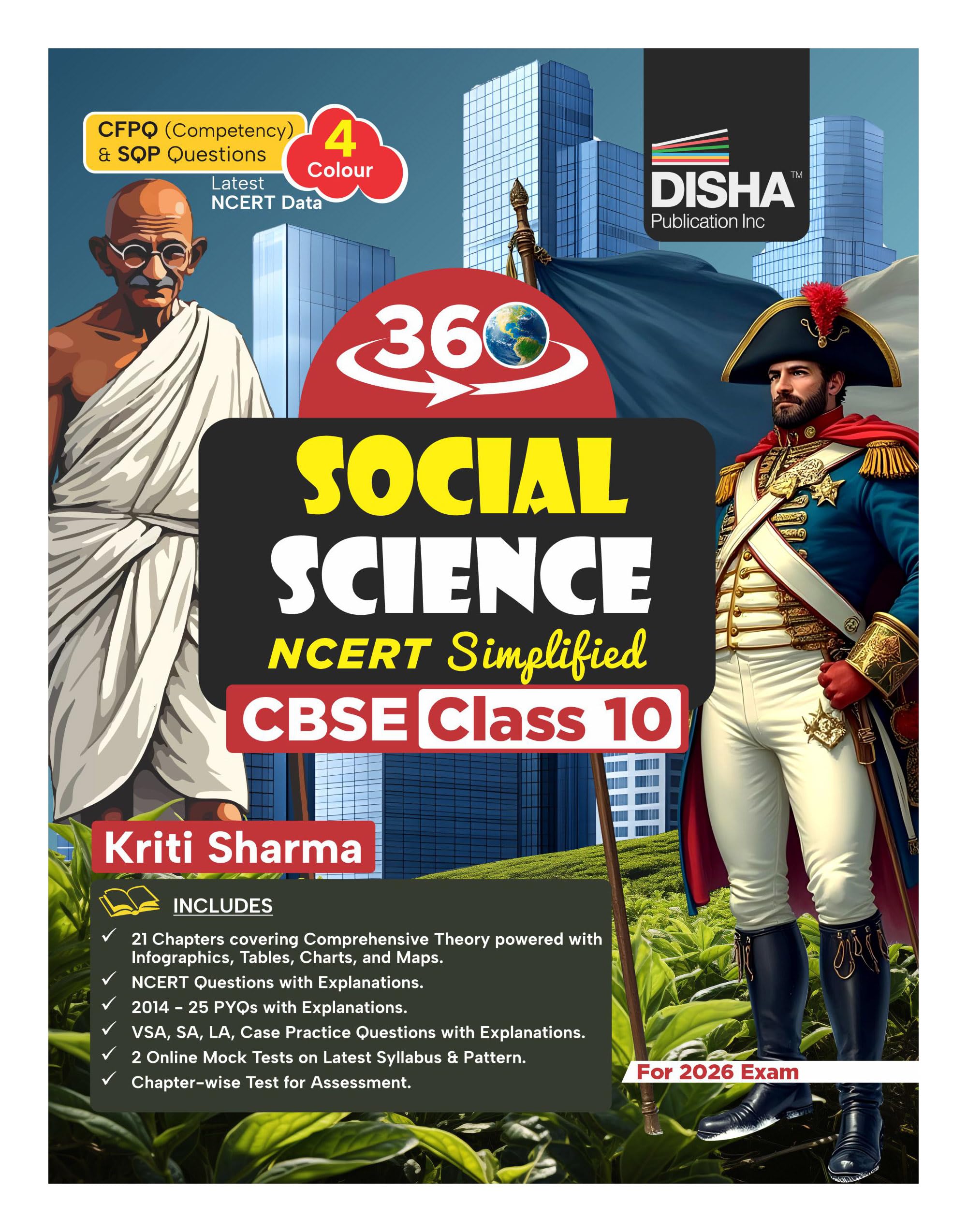 Disha 360 Social Science Class 10 NCERT Simplified | Theory, Question