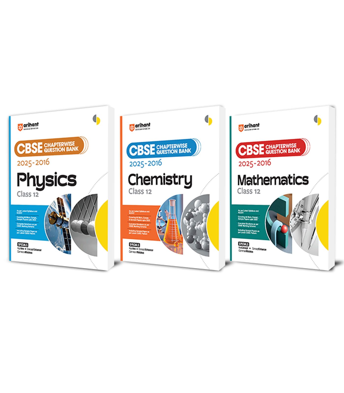 Arihant CBSE Chapterwise Question Bank Physics, Chemistry, Mathematics Class 12 Board Exam 2025 | 2025–2016 PYQs | Topicwise NCERT-Based Questions ... | Latest Edition 2025 | English Medium