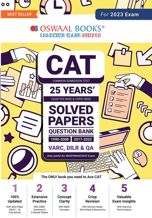 Oba Cat 25 Yrs Solved Paper Chapterwise & Topicwise (2023)