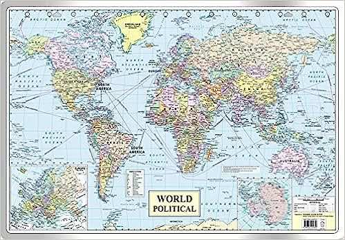 World Political Map  - Map For Students (30 Inches X 20 Inches)
