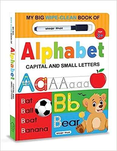 My Big Wipe And Clean Book Of Alphabet For Kids  - Capital And Small Letters