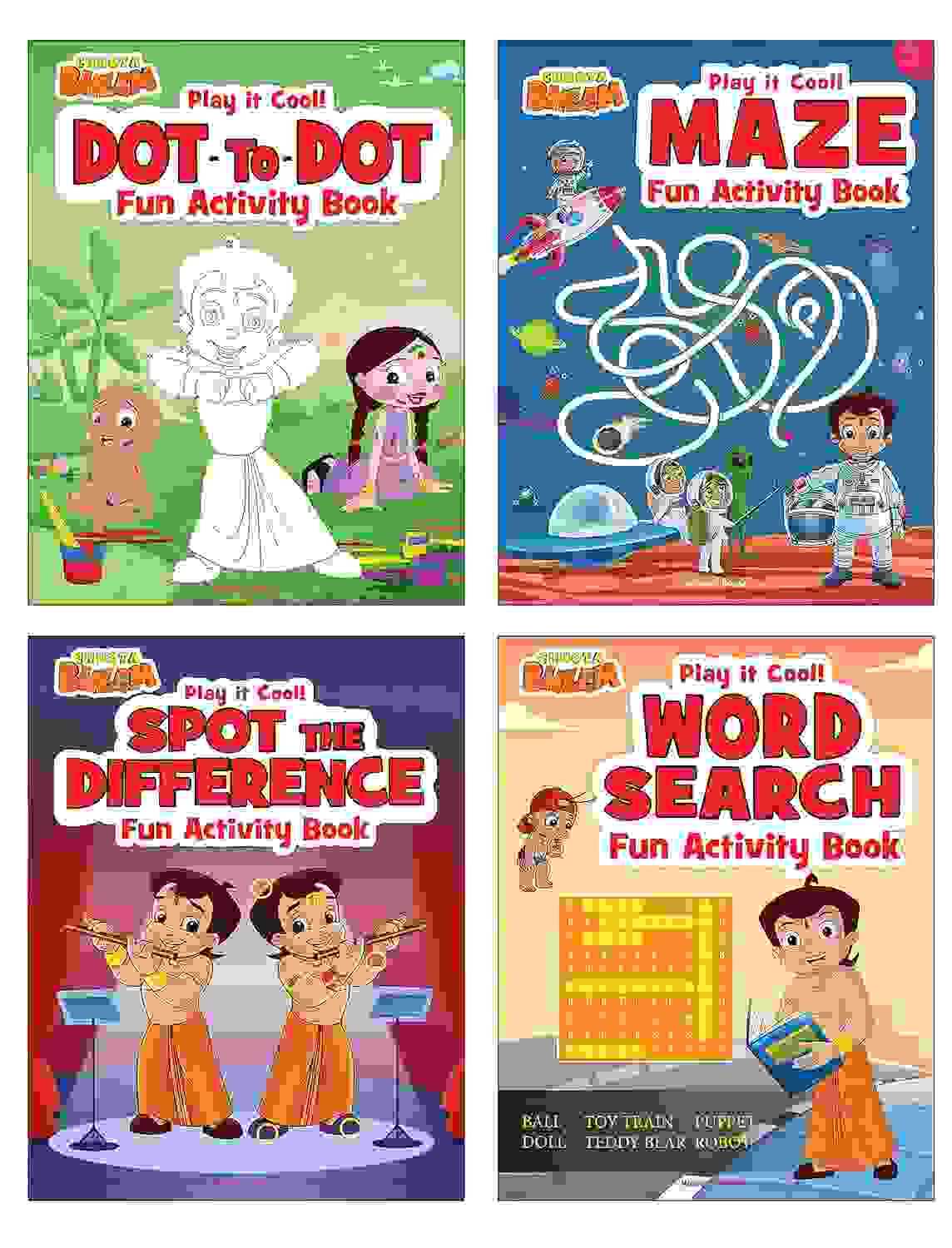 Chhota Bheem - Play It Cool!  Fun Activity Books Box Set : Maze, Dot To Dot, Spot The Difference And