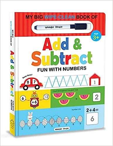 My Big Wipe And Clean Book Of Add And Subtract  For Kids  - Fun With Numbers