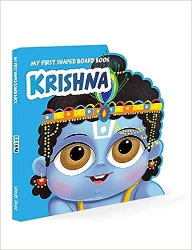 My First Shaped Board Book - Illustrated Lord Krishna Hindu Mythology Picture Book For Kids Age 2+