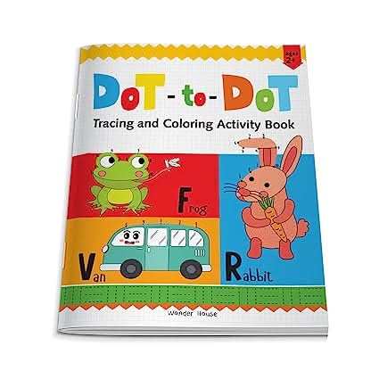 Preschool Activity Book - Dot-To-Dot - Tracing And Coloring Activity Book For Kids
