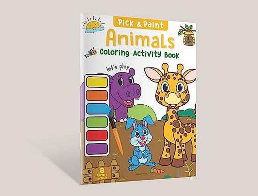Pick And Paint Coloring Activity Book For Kids - Animals