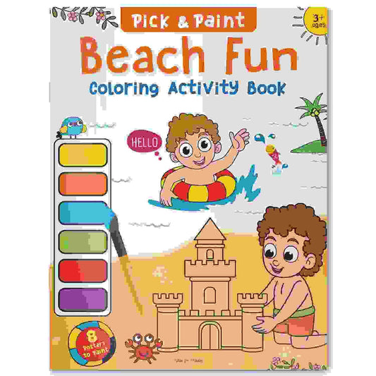 Pick And Paint Coloring Activity Book For Kids: Beach Fun