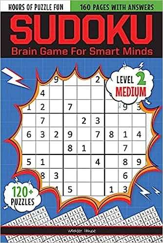 Sudoku - Brain Games For Smart Minds Level 2 Medium  - Brain Booster Puzzles For Kids, 120+ Fun Games