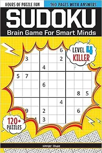 Sudoku - Brain Games For Smart Minds Level 4 Killer  - Brain Booster Puzzles For Kids, 120+ Fun Games