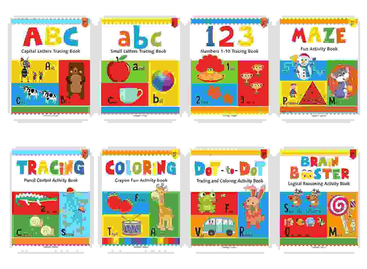 Preschool Complete Learning Activity Pack For Kids (Box Set Of 8 Books)