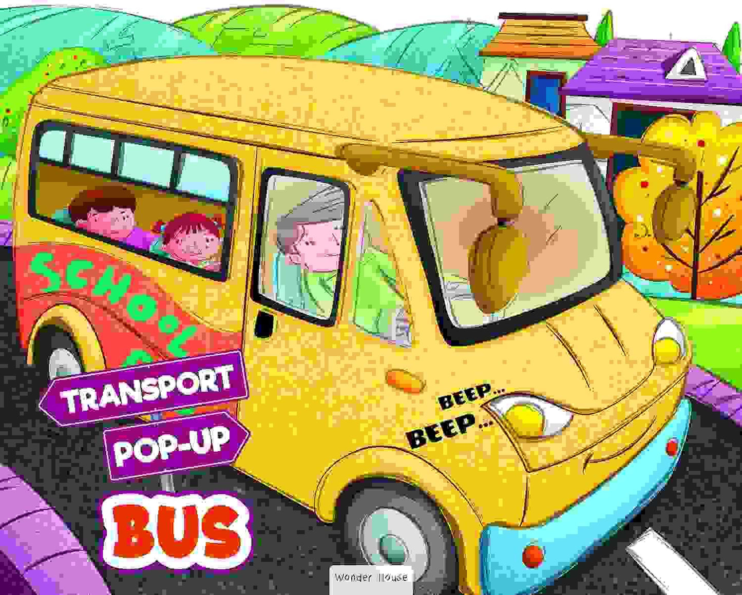 Pop-Up Transport - Bus - Gorgeously Illustrated Pop-Up Book For Children - Learn About The World Of