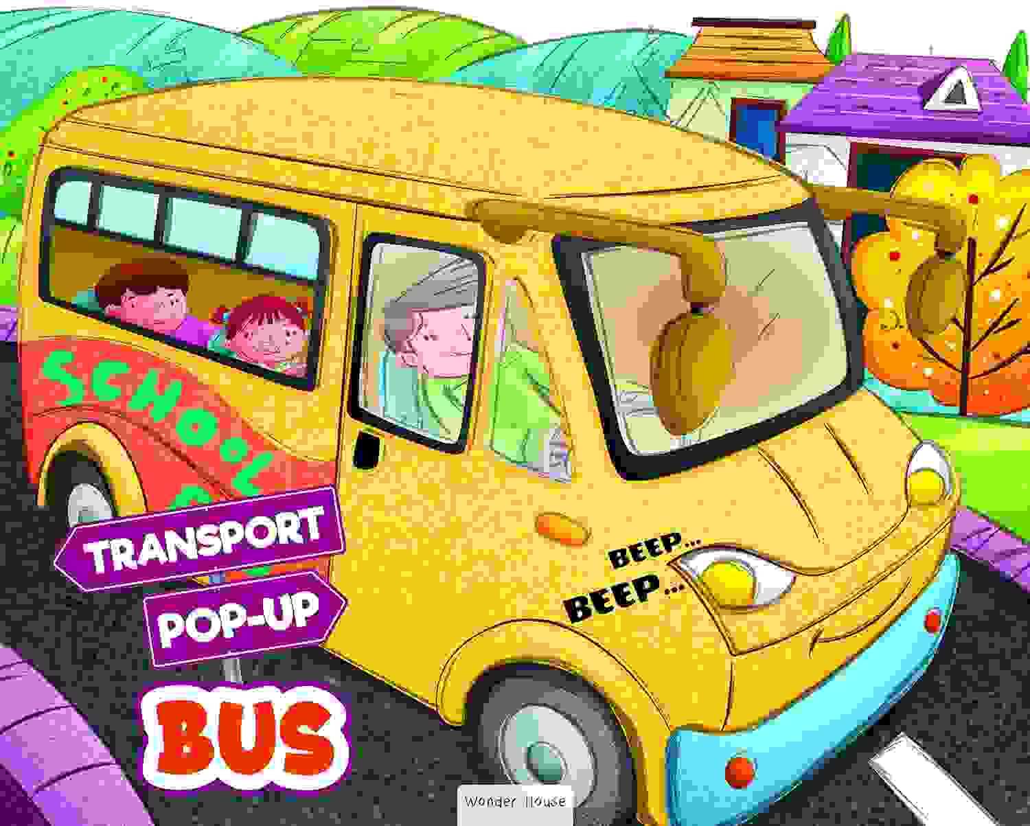 Pop-Up Transport - Bus - Gorgeously Illustrated Pop-Up Book For Children - Learn About The World Of