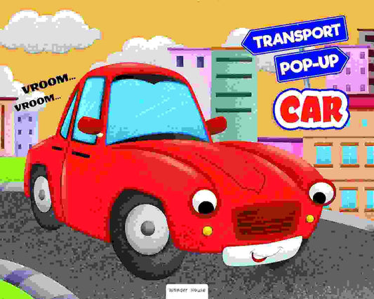 Pop-Up Transport - Car - Gorgeously Illustrated Pop-Up Book For Children - Learn About The World Of