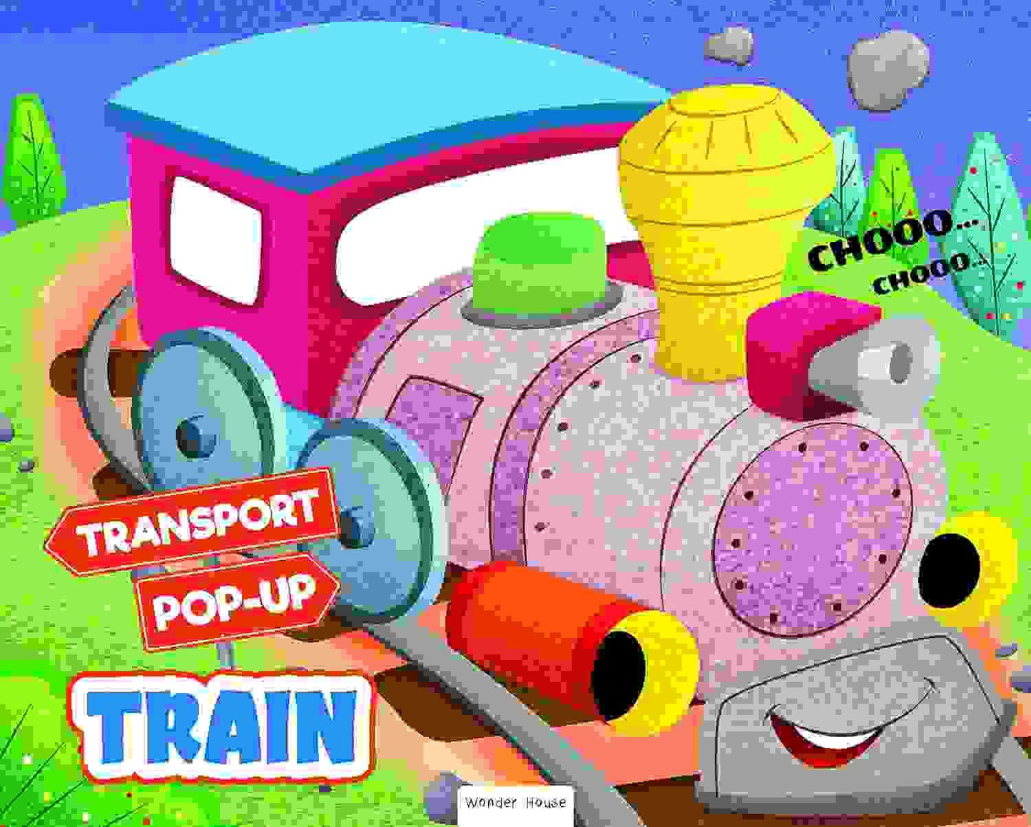 Pop-Up Transport - Train - Gorgeously Illustrated Pop-Up Book For Children - Learn About The World O