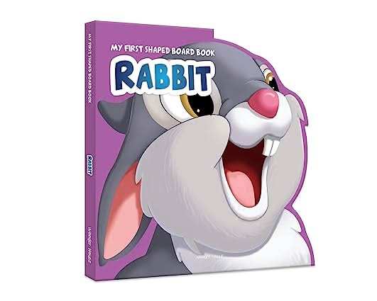 My First Shaped Board Book - Illustrated Rabbit - Animal Picture Book For Kids Age 2+ Board Book