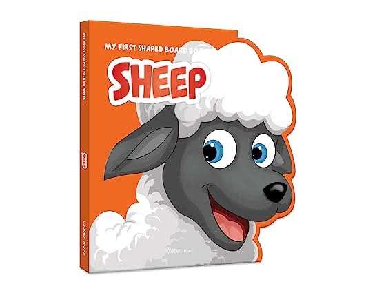 My First Shaped Board Book - Illustrated Sheep - Animal Picture Book For Kids Age 2+ Board Book