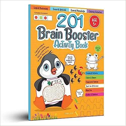 201 Brain Booster Activity Book - Fun Activities And Exercises For Children - Tracing And Pattern, Colo