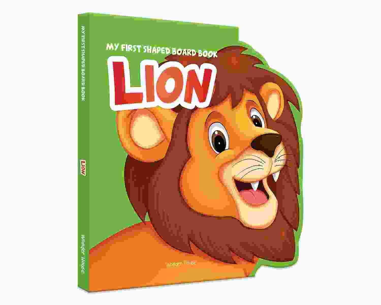 My First Shaped Board Book: Illustrated Lion - Animal Picture Book For Kids Age 2+ Board Book