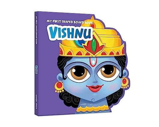 My First Shaped Board Book - Illustrated Vishnu Hindu Mythology Picture Book For Kids Age 2+