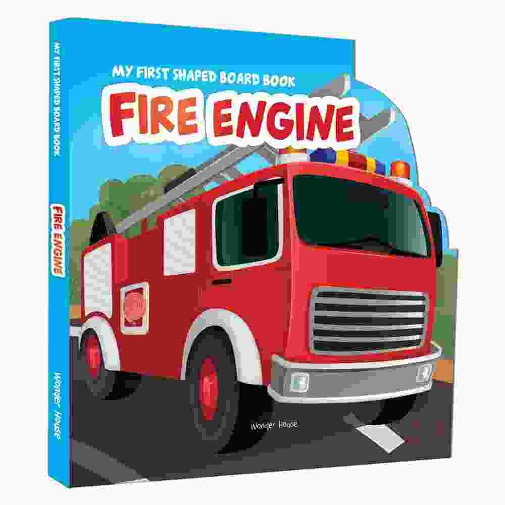My First Shaped Board Book For Children: Transport - Fire Engine