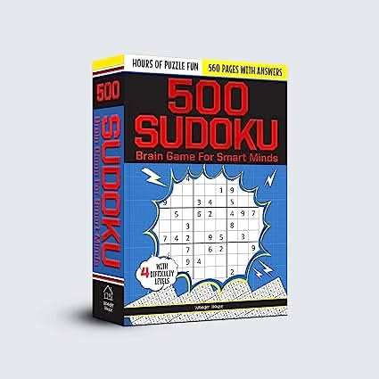 500 Sudoku Brain Game For Smart Minds - 4 Difficult Levels For Hours Of Puzzle Fun