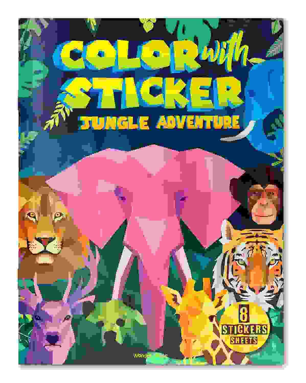 Color With Sticker - Jungle Adventure