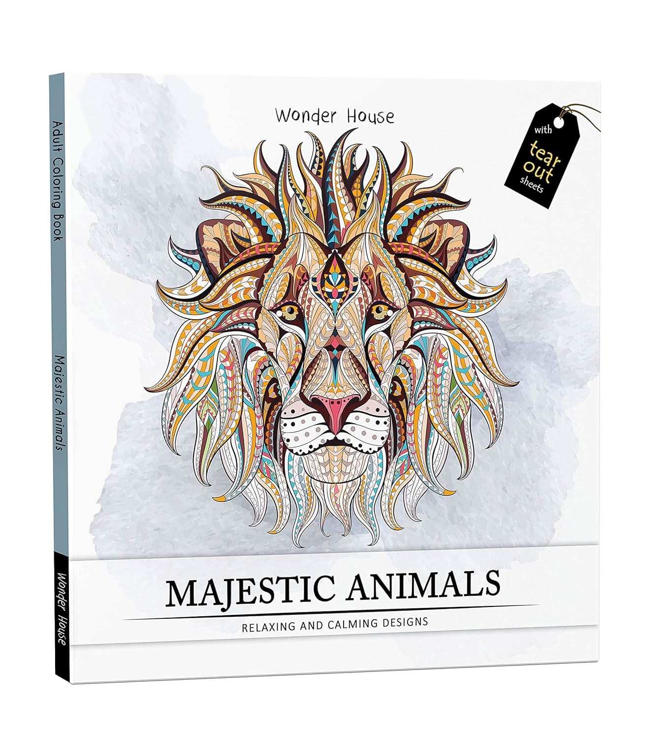 Majestic Animals - Colouring Books For Adults With Tear Out Sheets