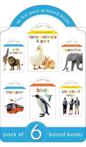 My Super Boxset Of Board Books For Kids: Opposites, Wild Animals, Farm Animals And Pets, Birds, Tran