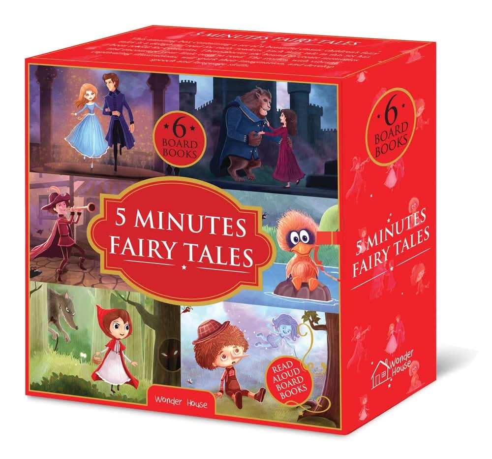 5 Minutes Fairy Tales Bookset - Giftset Of 6 Board Books For Children (Abridged And Retold)