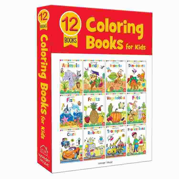 Colouring Books Boxset: Pack Of 12 Copy Colour Books For Children