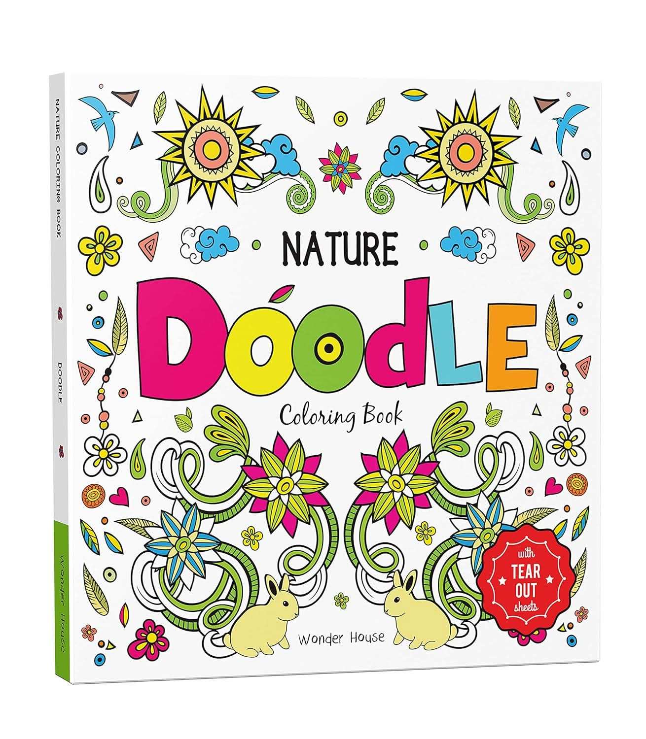 Nature Doodle Coloring Book  - Children Coloring Book With Tear Out Sheets