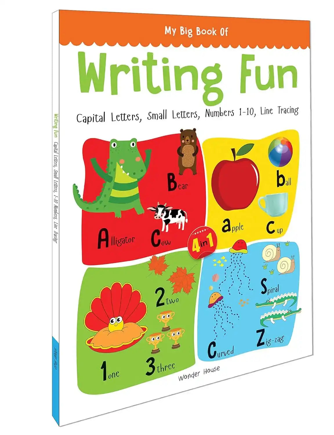 My Big Book Of Writing Fun  - Write And Practice Capital Letters, Small Letters, Numbers 1 To 10 And