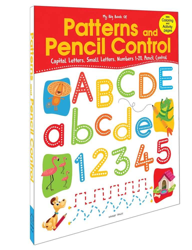My Big Book Of Patterns And Pencil Control  - Interactive Activity Book For Children To Practice Patt