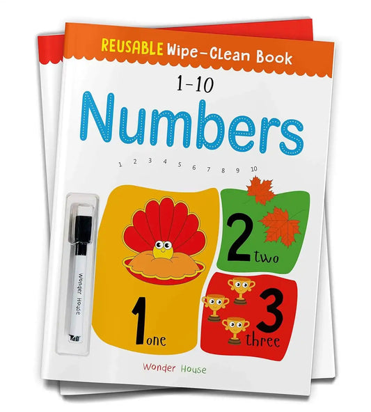 Reusable Wipe And Clean Book 1-10 Numbers  - Write And Practice Numbers (1-10)