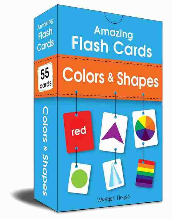 Amazing Flash Cards Colors & Shapes: Early Development Of Preschool Toddler (55 Cards)