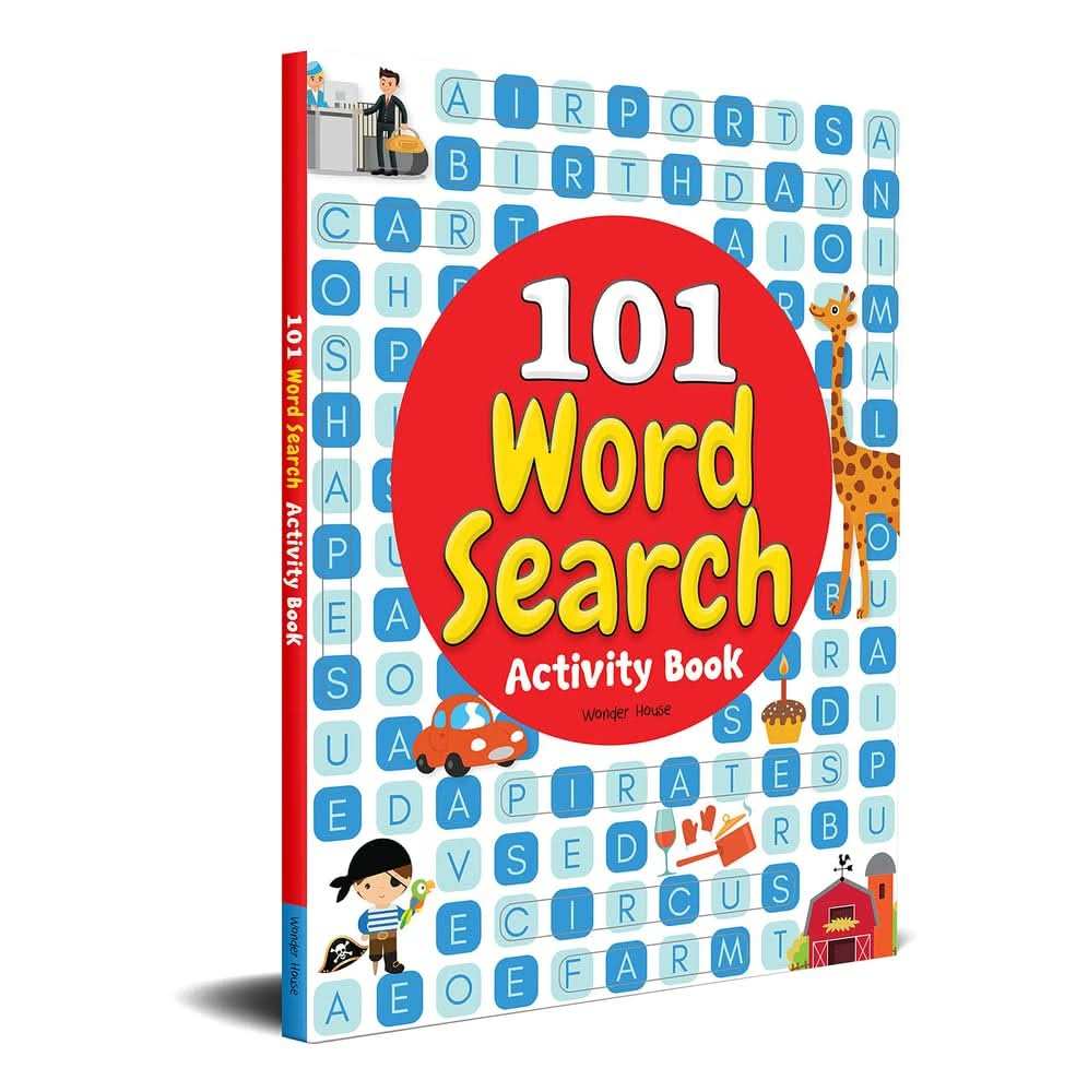 101 Word Search Activity Book - Large Grid Word Search Puzzles For Kids With Attractive Illustrations