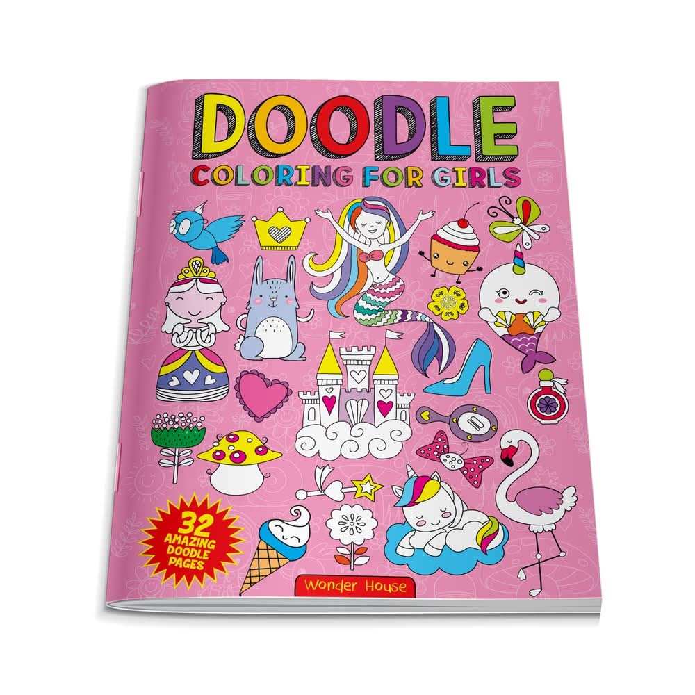 Doodle Coloring For Girls - Pink Edition