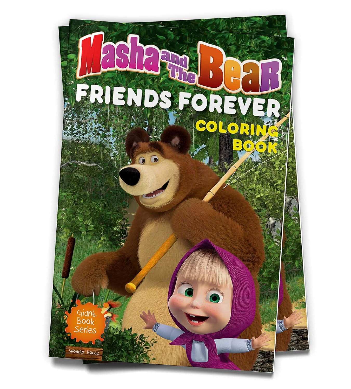 Masha And The Bear - Friends Forever - Giant Coloring Book For Kids