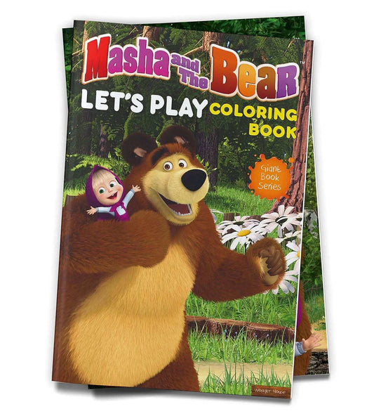 Masha And The Bear - Lets Play - Giant Coloring Book For Kids