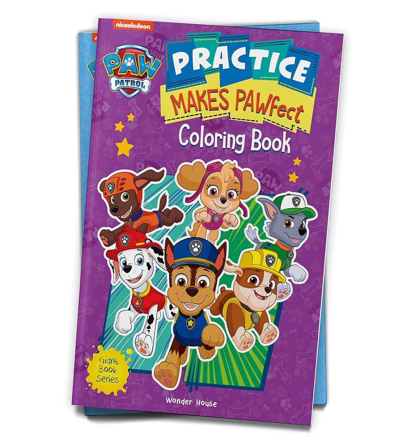 Practice Makes Pawfect - Paw Patrol Giant Coloring Book For Kids