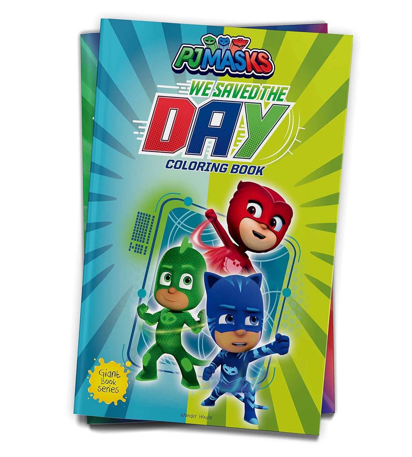 We Saved The Day - Pj Masks - Giant Coloring Book For Children