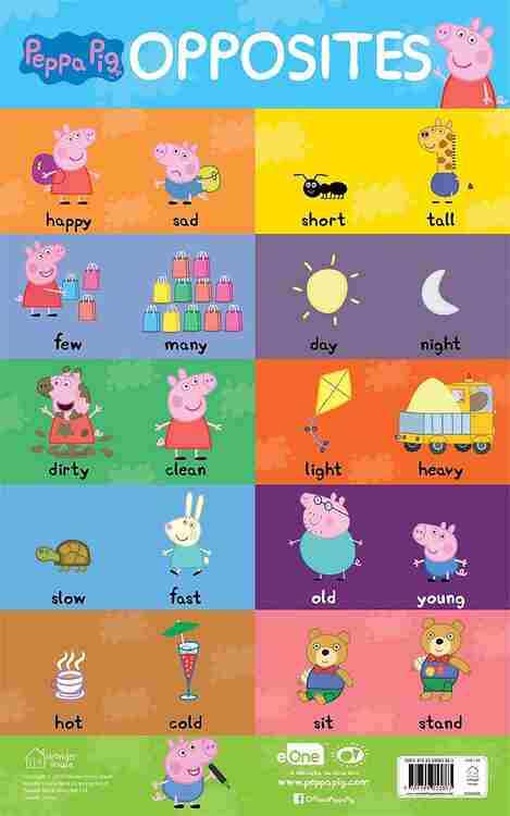Learn With Peppa : Early Learning Opposites Chart For Children